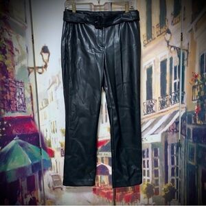 LOFT The Riviera Slim Faux Leather Pants – Size 2 – NWT – Black